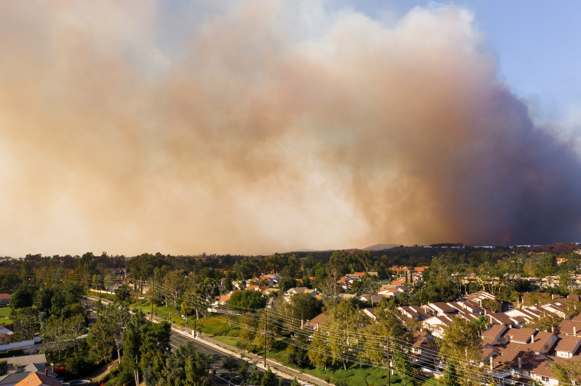 The Silverado wildfire in Orange County, California, in 2020