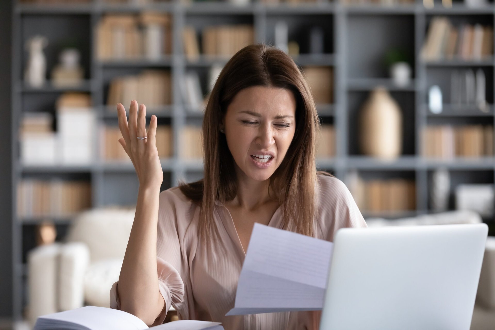 Woman unhappy about bank fees