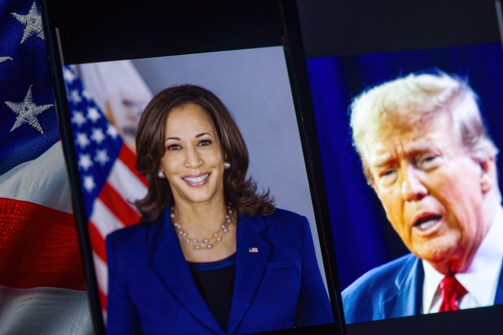 Donald Trump and Kamala Harris