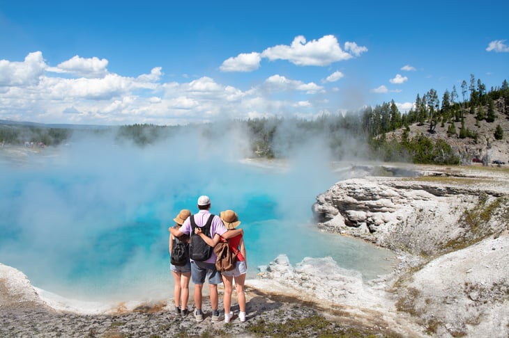 Excelsior Geyser Crater in Yellowstone National Park