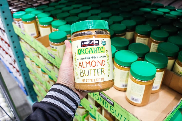 Costco's Kirkland Signature brand of organic creamy almond butter