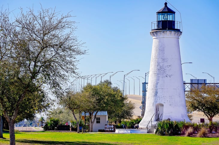 Round Island Lighthouse in Pascagoula, Mississippi